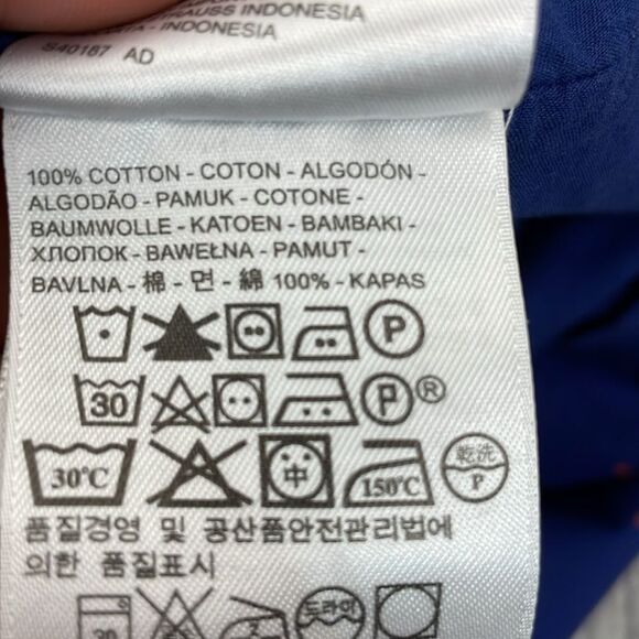 Levi's Women's Short Sleeve Horse Print Dress Blue Pocket size Small Petite - Picture 13 of 13